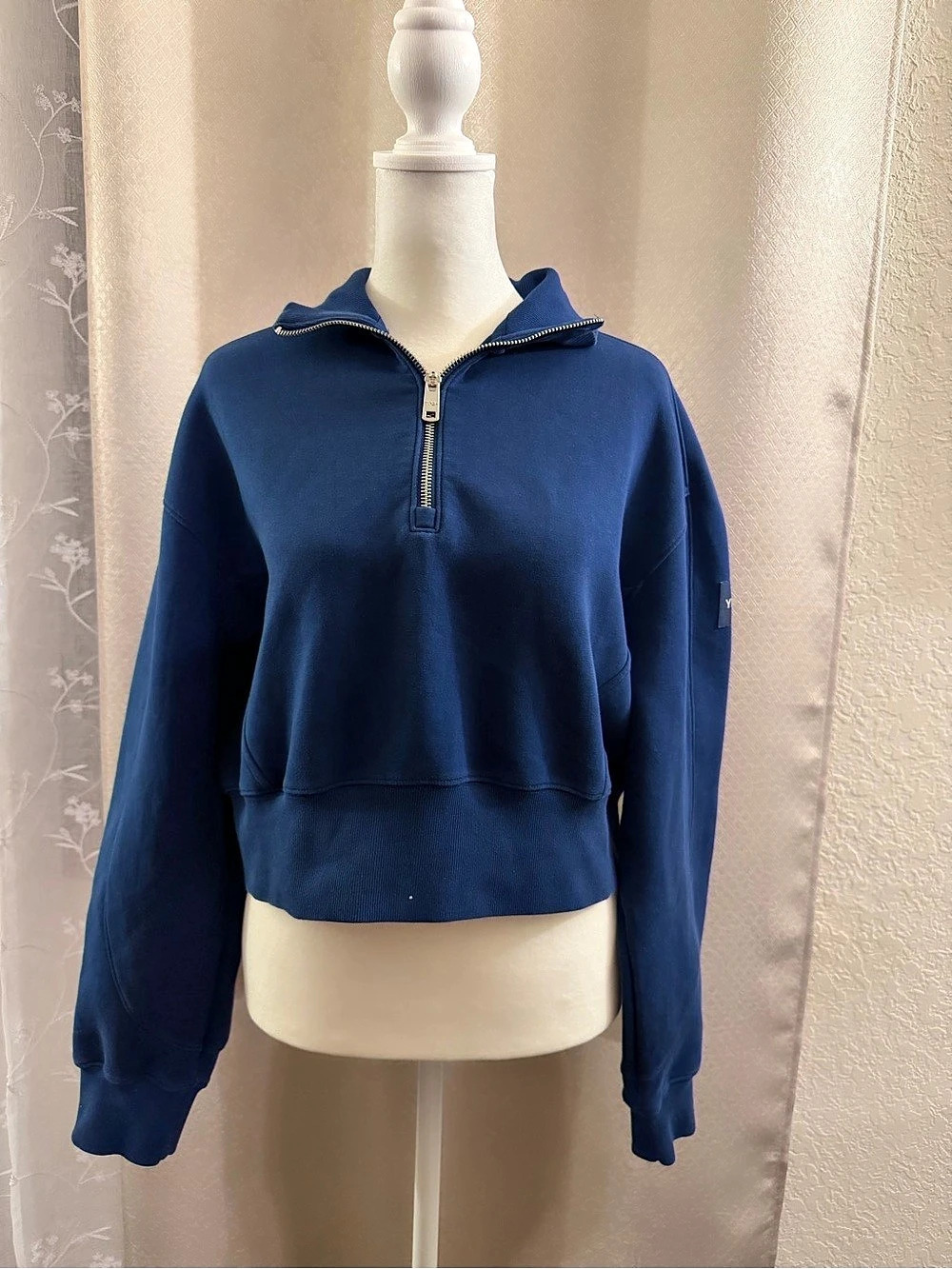 YPB Blue Quarter-Zip Hoodie Like New